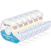 Enday Tape Dispenser, Clear Glossy Finish Transparent Tape, Adhesive Mounting Tape, Tape Refills,...