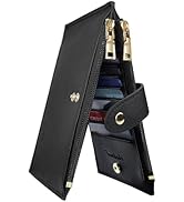 Travelambo Wallet Women RFID Blocking Bifold Multi Card Wallet Case with Zipper Pocket RFID Walle...