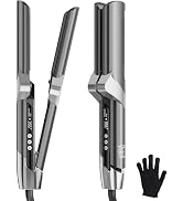 Quico Upgraded Air Hair Straightener, Airflow 2 in 1 Straightener and Curler 100-240V Dual Voltag...