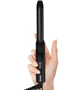 FARERY Mini Curling Iron Dual Voltage, 3/4 Inch Travel Curling Iron with 3 Adjustable Temp, Auto-...