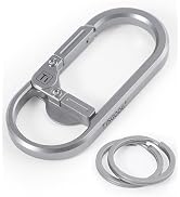 Titanium Keychain, Carabiner Keychain Clip, Heavy Duty Key Ring Holder, 2.7