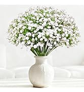 20 Pcs Real Touch Babys Breath Artificial Flowers, White Fake Flowers Baby Breath Flowers Artific...