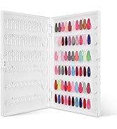 Nail Color Display Book Nail Swatch, C10 Plastic Nail Sample Display Book Nail Gel Color Card Boo...