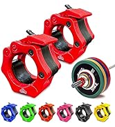Bear Grips Olympic Barbell Clips - 1 Inch Barbell Clamps - Non Slip Locking and Quick Release Bar...