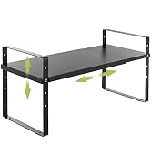 Across-Star Expandable Cabinet Shelf Organizer Rack, Stackable Kitchen Counter Storage Shelves St...