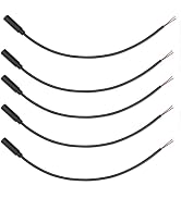 ELNONE 5PCS 0.25M/0.8FT 2.5mm Female Plug to Bare Wire Open End TS 2 Pole Mono Cable, DIY Speaker...