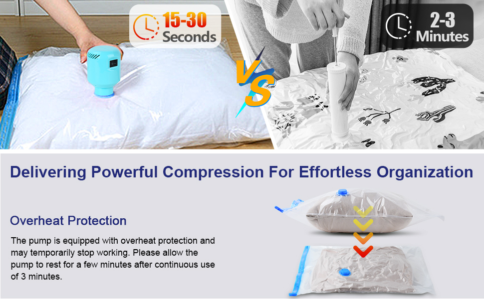 space saver vacuum storage bags with electric pump vacuum seal bags for clothing school