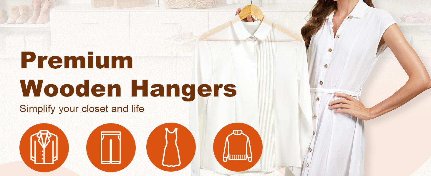 wooden coat hangers for closet