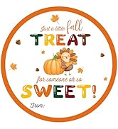 Alynta Fall Stickers Pumpkin Stickers 2 Inch 60PCS Fall Thank You Stickers | Thanksgiving Gift Ta...