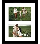 JCJMY 8x10 Collage Picture Frame with Mat, Display 2 Pcs 4x6 Photos or 8x10 Picture, Two Opening ...