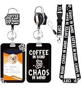 JroyJoy ID Badge Holder with Lanyard & Heavy-Duty Retractable Reel – Funny & Unique Design, Coffe...