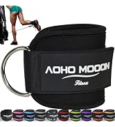 AOHO MOOON Comfortable Adjustable Ankle Straps for Cable Machines Women, Gym Workout Leg Strap, A...