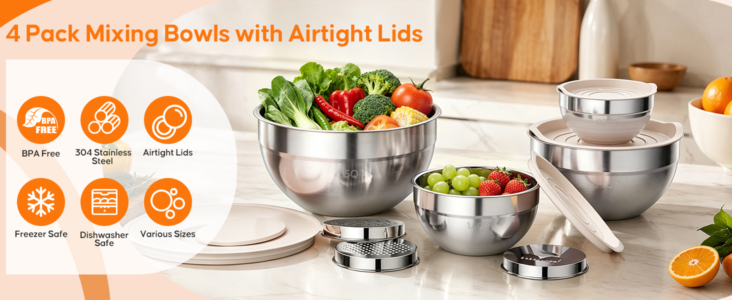 Mixing Bowls with Lids