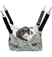 Andiker Cat Cage Hammock,Double Layer Chair Hanging Bed for Kitten,Sleeping Bag Design for Kitty ...