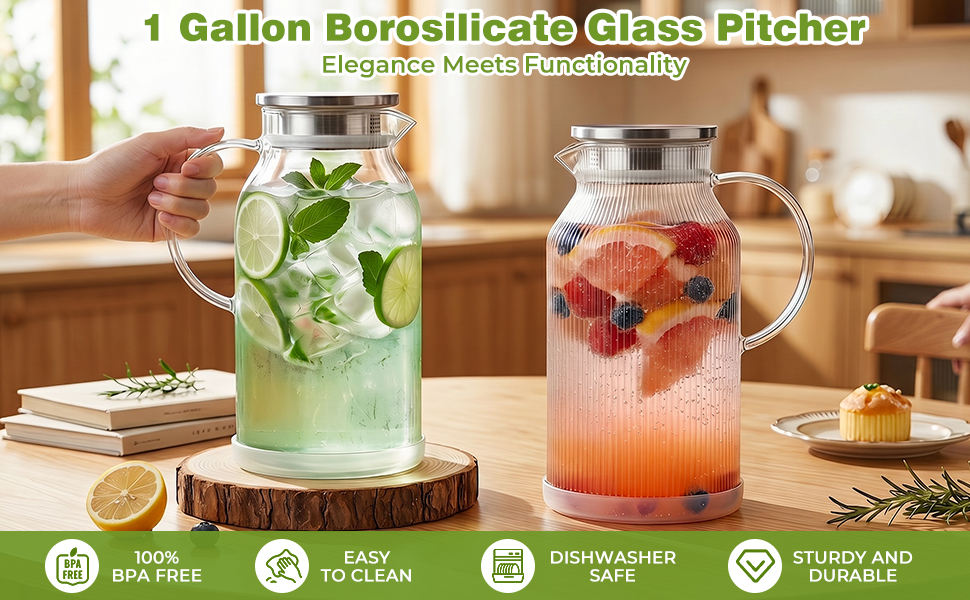 Impressive 1 Gallon (3800ml) Capacity, Elegance Meets Functionality