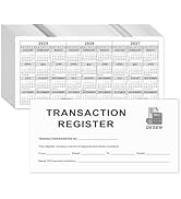 DESEN 20 - Pack 6"×3" Check Registers for Personal Checkbook - Universal Blank Ledger for Persona...