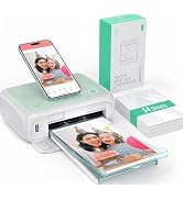 YOTON Photo Printer, Picture Printer with 54 Sheets (4"x6") & 1 Ink Ribbon | 4PASS Dye-Sublimatio...
