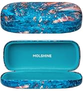 molshine Hard Shell Sunglasses Case, Classic Large Glasses Case for Women Men, Sunglass Eyeglasses