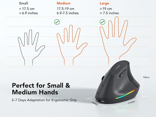 Suitable for medium to large hands