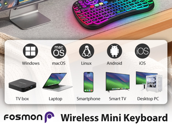 fosmon wireless mini keyboard