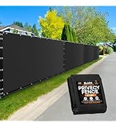 Xpose Safety Privacy Fence Screen 8’ x 50’ – Heavy Duty Black Mesh with 90% Visibility Block, UV ...