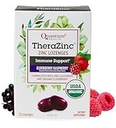 Quantum Health TheraZinc Organic Zinc Lozenges Elderberry & Honey - Immune Support for Adults & K...