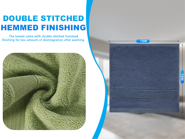 6 Pack 100% Cotton Wash Cloth
