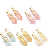 KesaPlan 10PCS No Bend Hair Clips, Jelly Glitter No Crease Hair Clips for Styling, Acrylic Resin ...