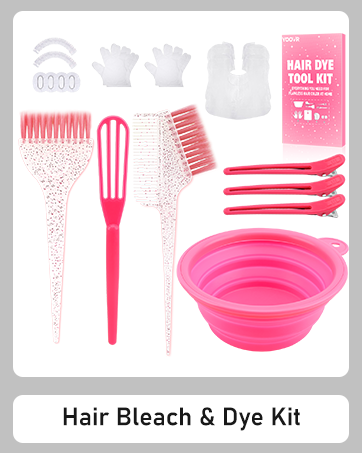 hair dye kit set tools supplies essentials comb brushes bowls bleach color salon highlight pink