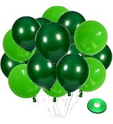 Zesliwy Green Latex Party Balloons, 100pcs 12 inch Dark Green Balloons And Light Green Balloons w...