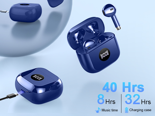 Bluetooth 5.3 Ear Buds LED Power