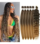 Synthetic Boho Braiding Hair Brown to Honey Blonde Deep Wave Boho Braids Hair for Braiding