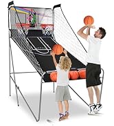 SPORFIT Electronic Basketball Arcade Game, Dual Shot Basketball Game Machine with 8 Game Modes, 4...