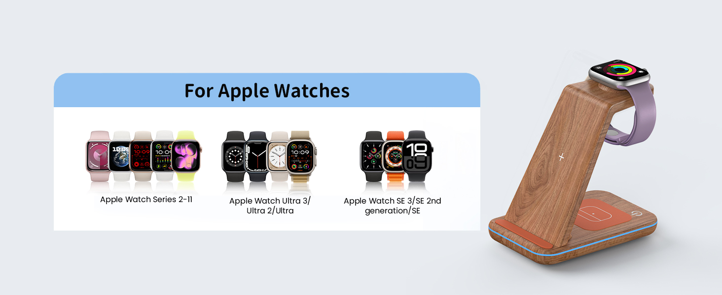 3 in 1 wireless charging station