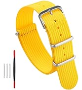 TACTICAL FROG Nylon Watch Band 18mm 20mm 22mm, One-Piece Waterproof Military Watch Straps Replace...
