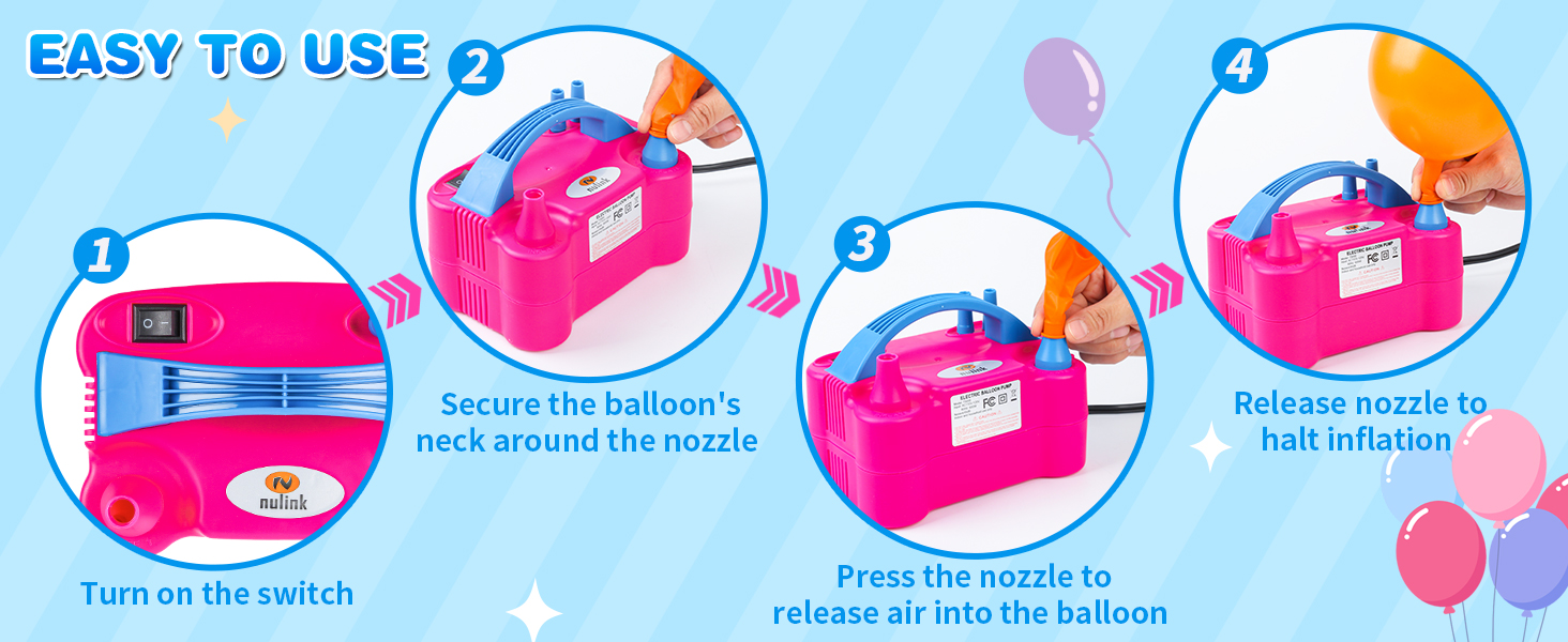 Step-by-step instructions for using an electric balloon pump