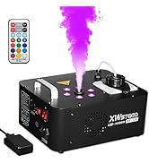 Vertical Fog Machine 1000W with 6 LED Lights and Wireless Remote Control for Stage Halloween Wedd...
