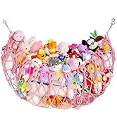 Yecaye 60 IN Stuffed Animal Net Hammock Large, Hanging Stuffed Animal Storage with Handmade Macra...
