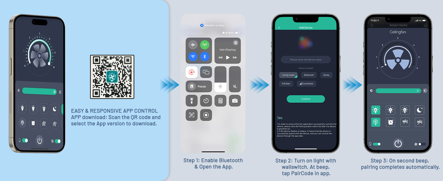 bladeless ceiling fan with light