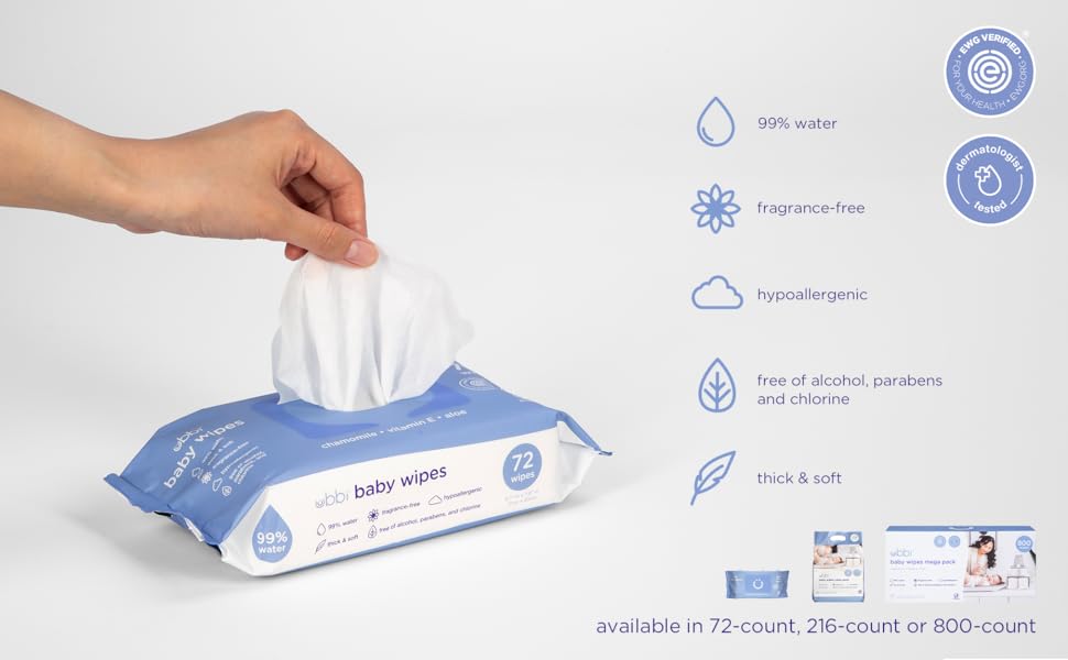 Ubbi, baby wipes, huggies wipes, wet wipes, pampers wipes, diaper wipes, wipes baby sensitive skin