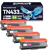 ZIPRINT TN433 Toner Cartridge Set 4-Color Compatible for Brother, TN433BK TN431 TN-433 TN-431 TN ...