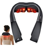 Shiatsu Neck and Back Massager with Heat, Corded Deep Tissue Shoulder Massager for Pain Relief, 3...