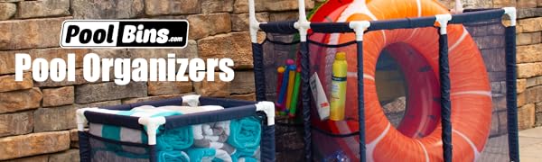 Pool Bins Rolling Pool Storage Small Organizer Bin