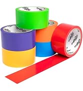 Craftzilla Rainbow Colored Duct Tape — 6 Bright Duct Tape Colors — 10 Yards x 2 Inch — Waterproof...