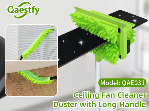 75'' / 193cm ceiling fan blade cleaner duster tool with long handle for cleaning without ladder