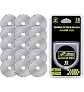 HEADLEY TOOLS 45mm Rotary Cutter Blades 15 Pack Fits Olfa, Fiskars, Replacement Rotary Blade for ...