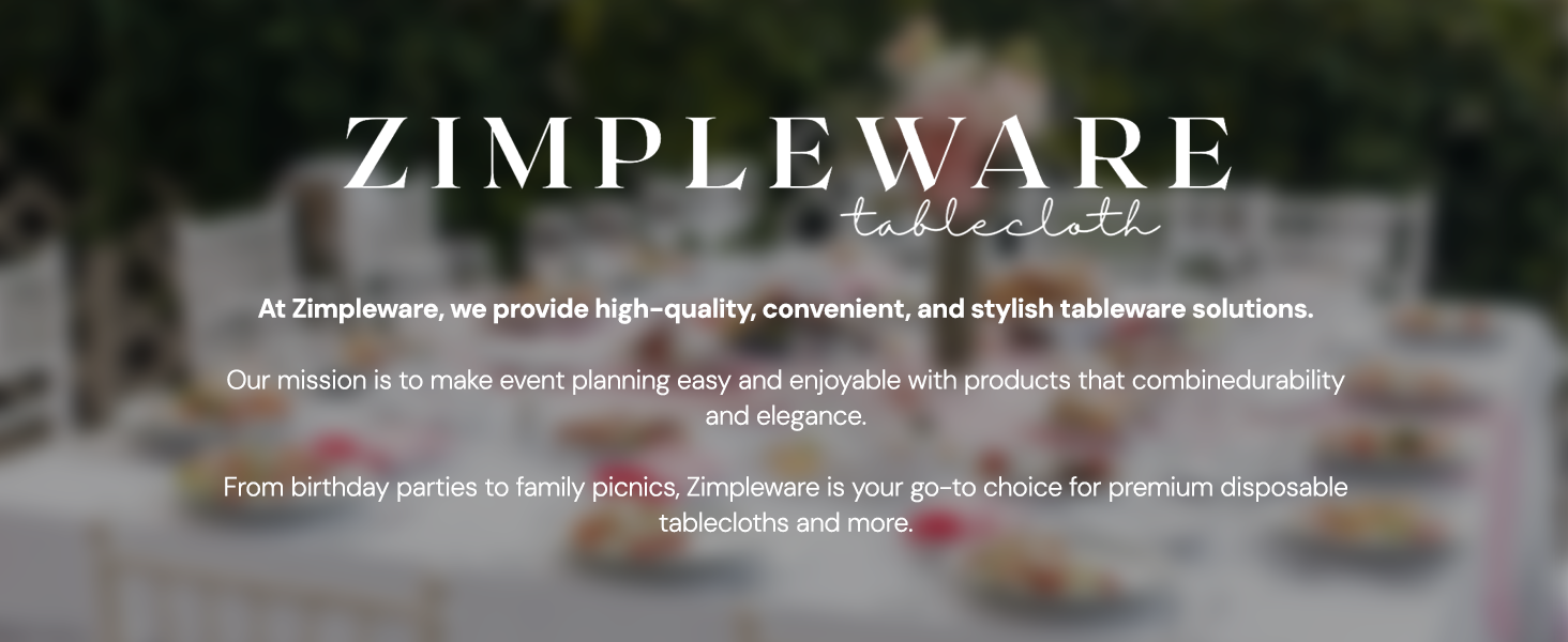 Zimpleware Plastic Table Cloth