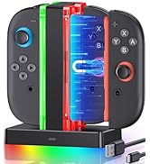 Enhanced Controller Charger Station Compatible with Switch 2 Joy Con, 4 in 1 Magnetic Fast Chargi...