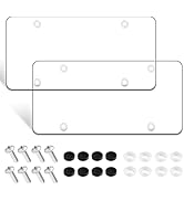 License Plate Protector 2 Pack, Clear License Plate Cover 12.08 * 6.02’’ Universal, Plate Cover f...