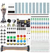 Miuzei Basic Starter Kit for Arduino Projects, Breadboard, Jumper Wires, Power Supply, Resistors,...